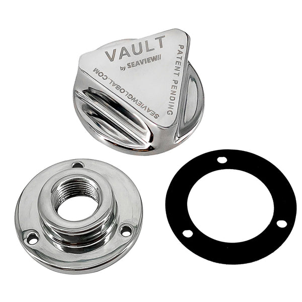 Seaview Polished Stainless Steel Vault Drain Plug &amp; Garboard Assembly