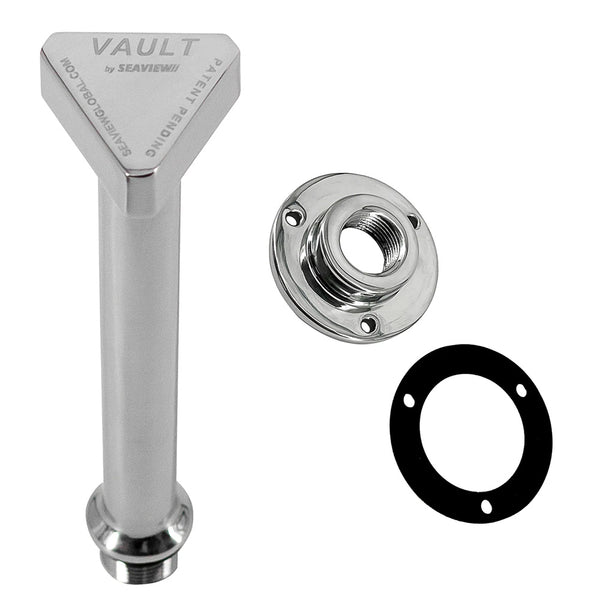 Seaview Polished Stainless Steel Vault Central Drain Plug &amp; Garboard Assembly
