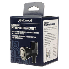 Attwood 90&deg; P-Trap Fuel Tank Vent - Flush Mount - Black w/Stainless Steel Vent Head