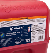 Attwood Portable Fuel Tank - 12 Gallon w/Gauge