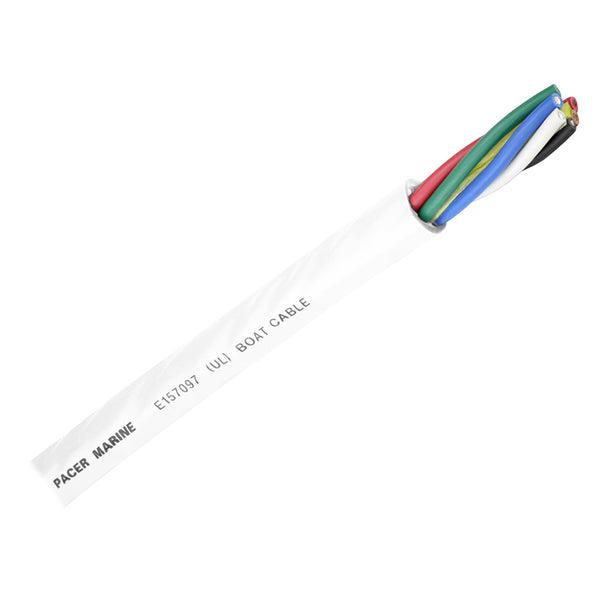Pacer Round 6 Conductor Cable - 250' - 16/6 AWG - Black, Brown, Red, Green, Blue &amp; White
