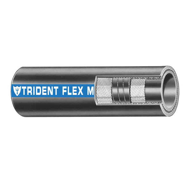 Trident Marine 1-1/4" x 50' Coil - Flex Marine Wet Exhaust &amp; Water Hose - Black