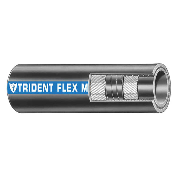 Trident Marine 3/4" x 50' Coil - Flex Marine Wet Exhaust &amp; Water Hose - Black