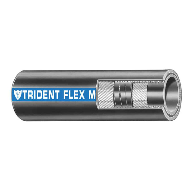 Trident Marine 1" x 50' Coil - Flex Marine Wet Exhaust &amp; Water Hose - Black