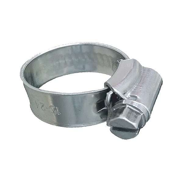 Trident Marine 316 SS Non-Perforated Worm Gear Hose Clamp - 3/8" Band Range - 7/16"&ndash;21/32" Clamping Range - 10-Pack - SAE Size 4