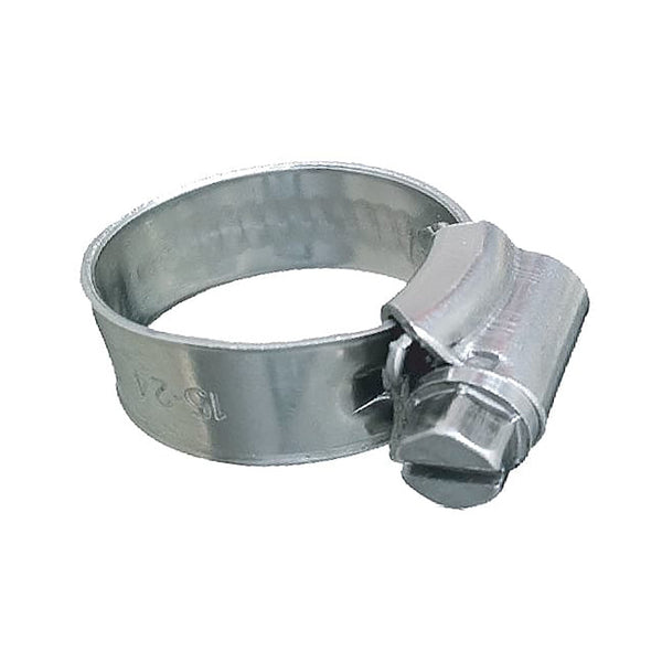 Trident Marine 316 SS Non-Perforated Worm Gear Hose Clamp - 3/8" Band Range - 5/8"&ndash;15/16" Clamping Range - 10-Pack - SAE Size 8