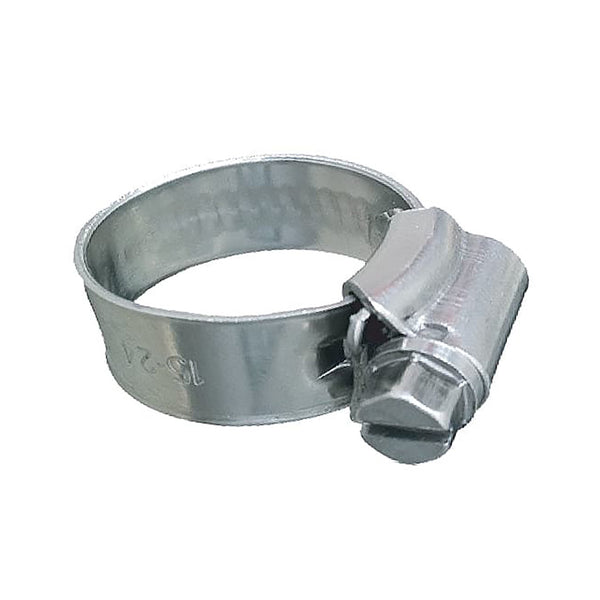 Trident Marine 316 SS Non-Perforated Worm Gear Hose Clamp - 3/8" Band Range - (3/4" &ndash; 1-1/8") Clamping Range - 10-Pack - SAE Size 10