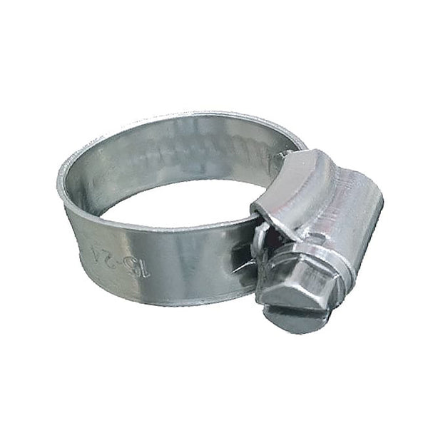 Trident Marine 316 SS Non-Perforated Worm Gear Hose Clamp - 3/8" Band Range - (1-1/16" &ndash; 1-1/2") Clamping Range - 10-Pack - SAE Size 16