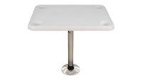 Springfield 16" x 28" Rectangle Table Package - White Thread-Lock