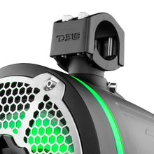DS18 HYDRO 10" Neodymium Marine Towers w/Built-In Passive Radiator, 1" Driver &amp; RGB LED Lights - 900W - Black
