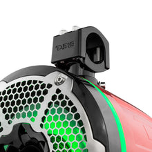DS18 HYDRO 10" Neodymium Marine Towers w/Built-In Passive Radiator, 1" Driver &amp; RGB LED Lights - 900W - Red