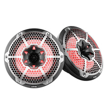 DS18 HYDRO 10" 2-Way Speakers w/Bullet Tweeter &amp; Integrated RGB LED Lights - Carbon Fiber