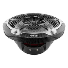 DS18 HYDRO 10" 2-Way Speakers w/Bullet Tweeter &amp; Integrated RGB LED Lights - Carbon Fiber