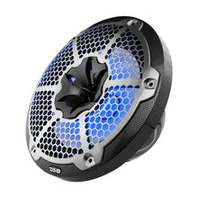 DS18 HYDRO 10" 2-Way Speakers w/Bullet Tweeter &amp; Integrated RGB LED Lights - Carbon Fiber