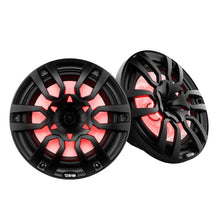 DS18 HYDRO 10" 2-Way Marine Speakers w/Bullet Tweeters &amp; Integrated RGB LED Lights - Black