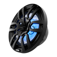 DS18 HYDRO 10" 2-Way Marine Speakers w/Bullet Tweeters &amp; Integrated RGB LED Lights - Black