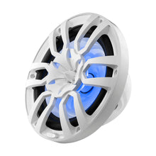 DS18 HYDRO 10" 2-Way Marine Speakers w/Bullet Tweeters &amp; Integrated RGB LED Lights - White