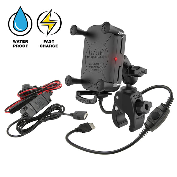 RAM Mount Tough-Charge&trade; 15W Wireless Charging Mount w/Tough-Claw&trade;