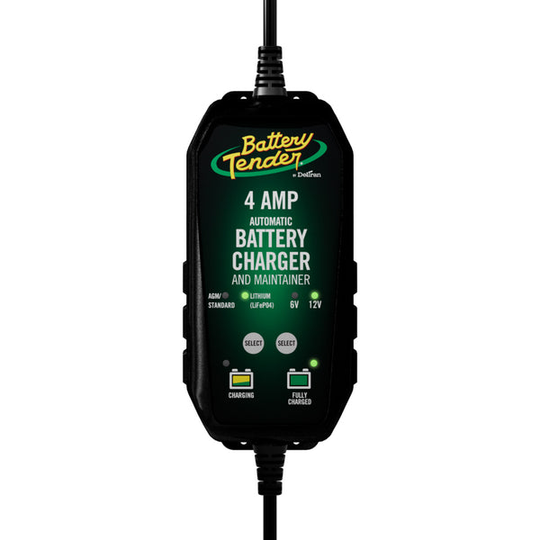 Battery Tender 6V/12V, 4A Lead Acid &amp; Lithium Selectable Battery Charger