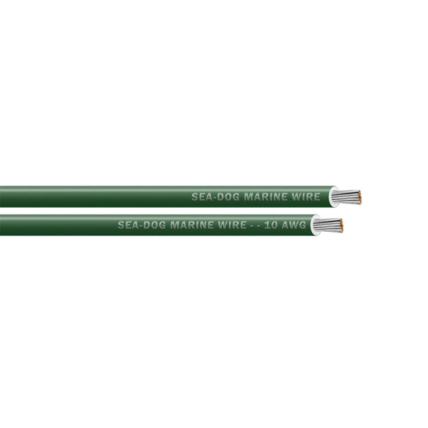 Sea-Dog 10 AWG Green Primary Wire 100ft | 8010042