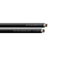Sea-Dog 1/0 AWG Black Battery Cable, Tinned, 25 ft