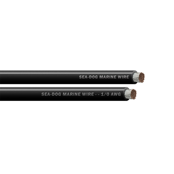 Sea-Dog 1/0 AWG Black Battery Cable, Tinned, 25 ft