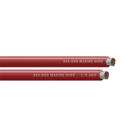 Sea-Dog 1/0 AWG Red Battery Cable, Tinned, 25 ft