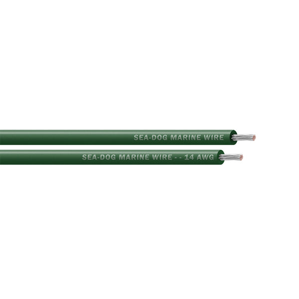 Sea-Dog 14 AWG Green Primary Wire, 100 ft | 8014042