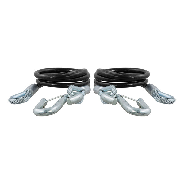 CURT 44-1/2" Safety Cables w/2 Snap Hooks - 5,000 lbs. - Vinyl Coated - 2 Pack