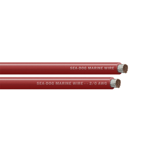 Sea-Dog 2/0 AWG Red Battery Cable, 25ft Tinned Copper