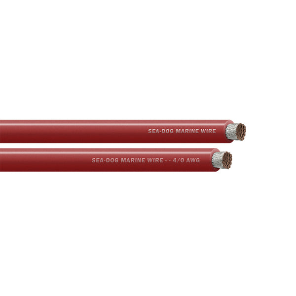 Sea-Dog 4/0 AWG Tinned Battery Cable, Red 25ft