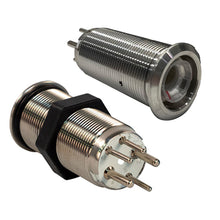 Bluewater 19mm Inrush Push Button Switch Nav/Anchor Off/On/On - Blue/Green/Red LED - Switch Body Only