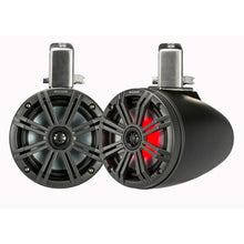 KICKER KMTC65 6.5&quot; LED Coaxial Tower System - Black w/Charcoal Grille