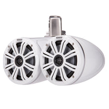 KICKER KMTC65 6.5&quot; LED Coaxial Dual Tower System - White w/White Grille