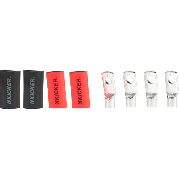 KICKER RT4 Nickel Plated 4AWG 5/16" Ring Terminal - 4-Pack