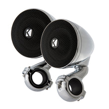 KICKER PSM 3&quot; Weather-Proof Mini Enclosed Speaker Pair - 2-Ohm, Chrome