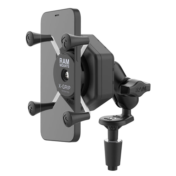 RAM Mount RAM&reg; X-Grip&reg; Phone Mount w/Vibe-Safe&trade; &amp; Fork Stem Base - Short