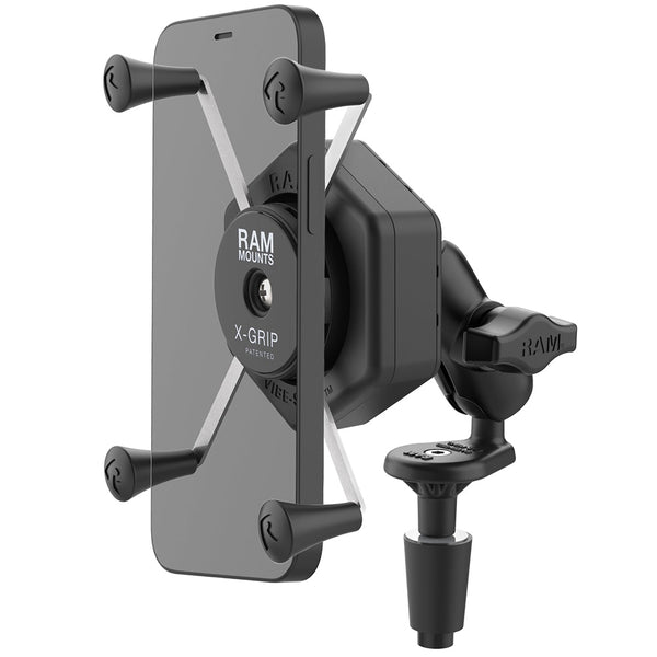 RAM Mount RAM&reg; X-Grip&reg; Large Phone Mount w/Vibe-Safe&trade; &amp; Fork Stem Base - Short