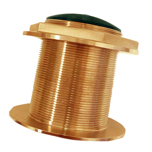 SI-TEX Bronze Low-Profile Thru-Hull High-Frequency CHIRP Transducer - 1kW, 0&deg; Tilt, 130-210kHz