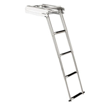 Whitecap 304 Stainless Steel 4-Step Sliding Under Platform Ladder