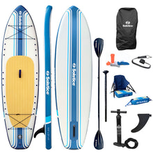 Soltice Watersports 10'6&quot; Rambler Inflatable Stand-Up Paddleboard/Kayak 2-In-1 Kit w/Seat &amp; Convertible Paddle - Blue
