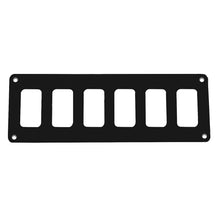 Pacer Switch Panel - 6 Switch &amp; 1 Row - 8&quot; x 2.75&quot; - Black Powder Coated Aluminum