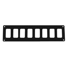 Pacer Switch Panel - 8 Switch &amp; 1 Row - 12.5&quot; x 2.75&quot; - Black Powder Coated Aluminum