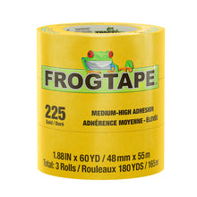FrogTape CP 225 Medium-High Adhesion Masking Tape - 48MM x 55M x 3-Pack - Gold - Rated for 225&deg;F