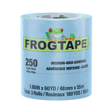 FrogTape CP 250 Medium-High Adhesion Masking Tape - 48MM x 55M x 3-Pack - Light Blue - Rated for 250&deg;F