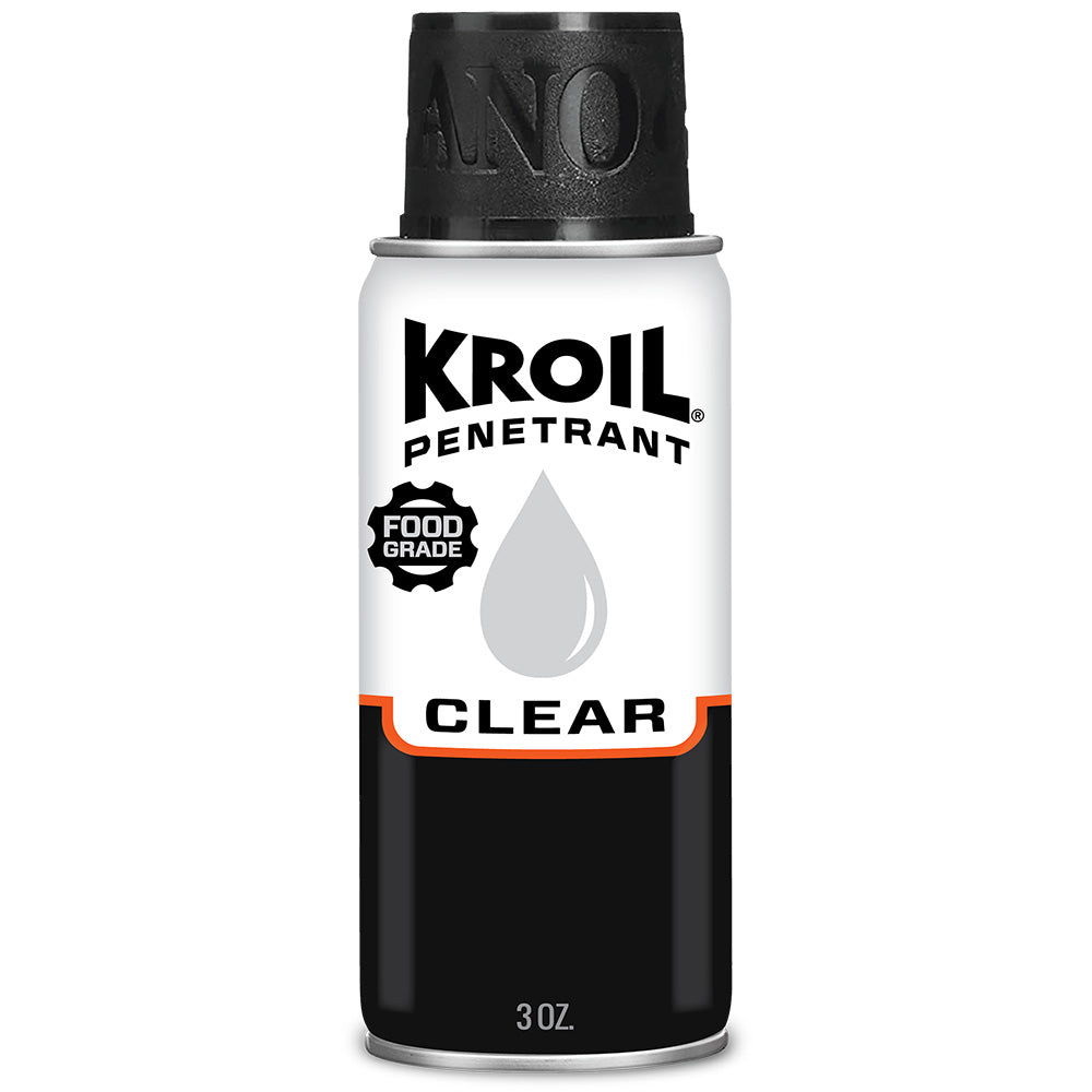 Kroil Clear Food Grade Penetrating Oil - Aerosol - 3oz Can | Cleaning ...