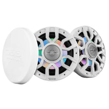 DS18 6.5" 2-Way Coaxial Marine Speakers w/Digital LED Lights &amp; Bullet Tweeter - White - 150W, 4-Ohm