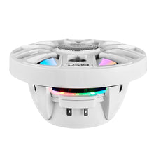 DS18 6.5" 2-Way Coaxial Marine Speakers w/Digital LED Lights &amp; Bullet Tweeter - White - 150W, 4-Ohm