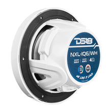 DS18 6.5" 2-Way Coaxial Marine Speakers w/Digital LED Lights &amp; Bullet Tweeter - White - 150W, 4-Ohm