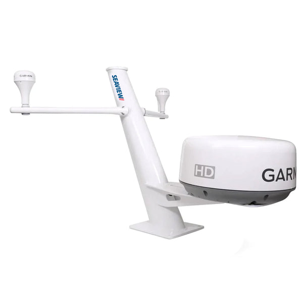 Seaview 30" Tapered Closed Dome Aft Leaning Radar Mount w/Removable Spreaders &amp; 10x10 Base Plate